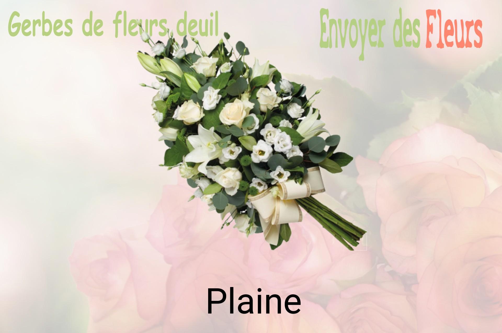 Gerbe de fleurs de deuil livrée à Plaine